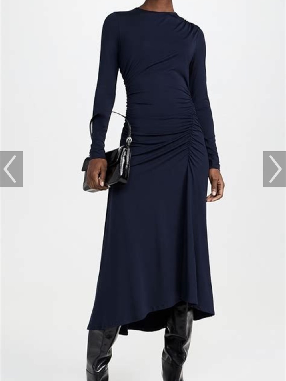 Veronica Beard Long-Sleeve Maxi Dress in Blue